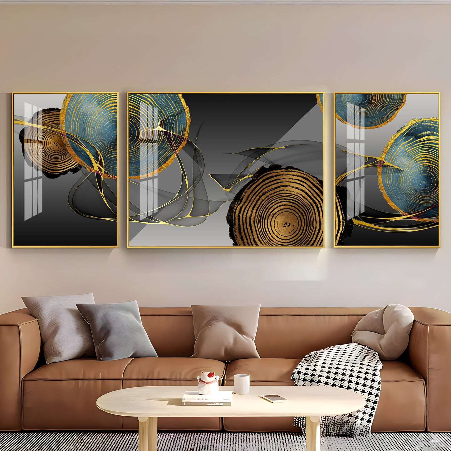 Wallscape Trio Glass Finish Wall Art (Set Of 3)