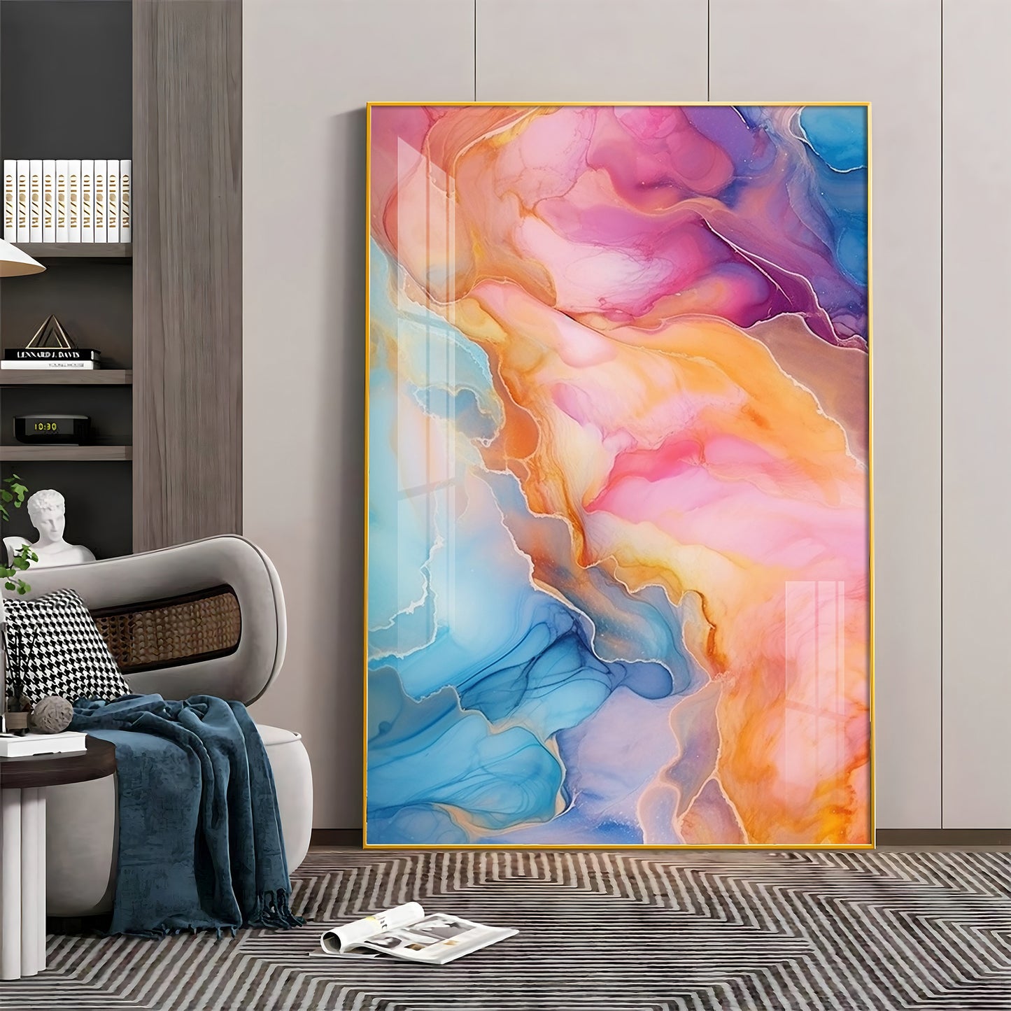 Dreamwave Delight Glass Finish Vertical Wall Art