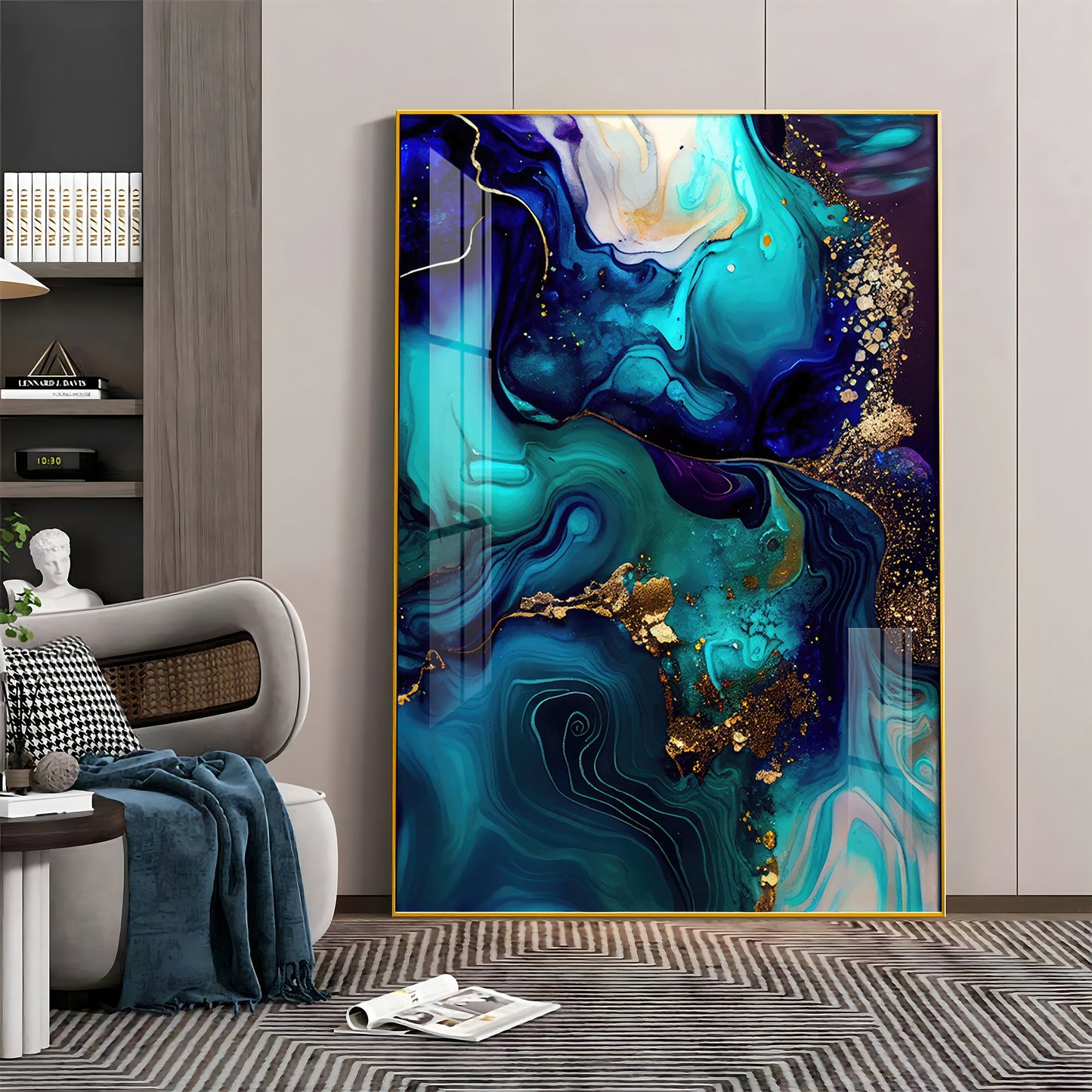 Oceanic Dreams Glass Finish Vertical Wall Art