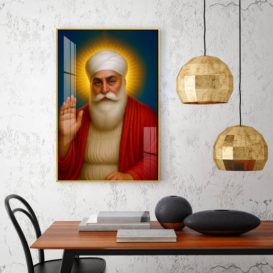 Guru's Reflection Glass Finish Vertical Wall Art