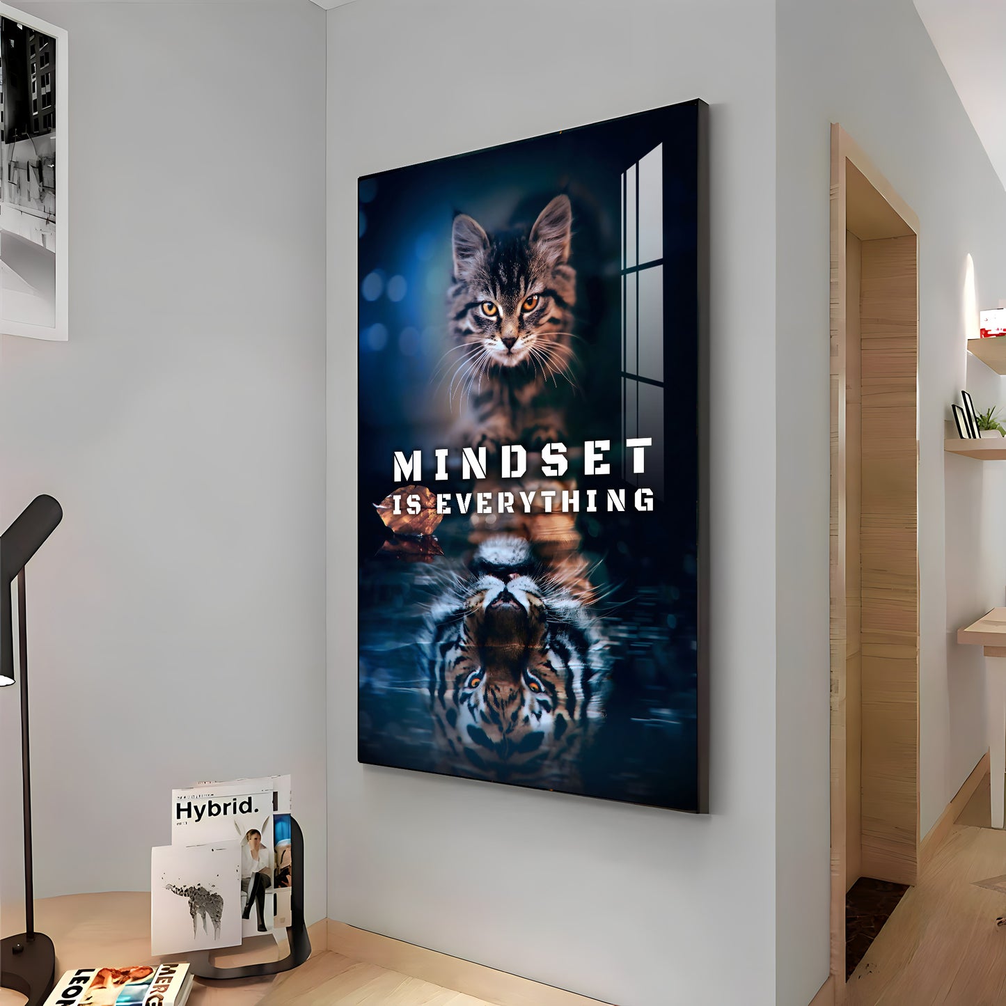 Mindset Matter Glass Finish Vertical Wall Art