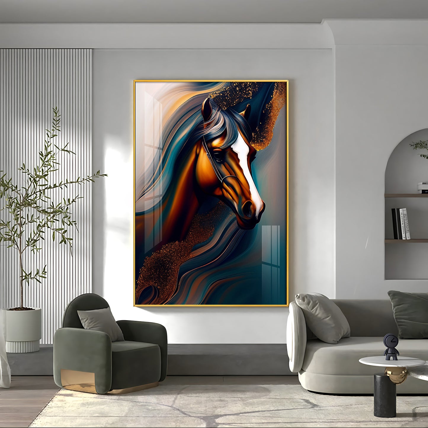 Whispers of the Wild Horse Glass Finish Wall Art