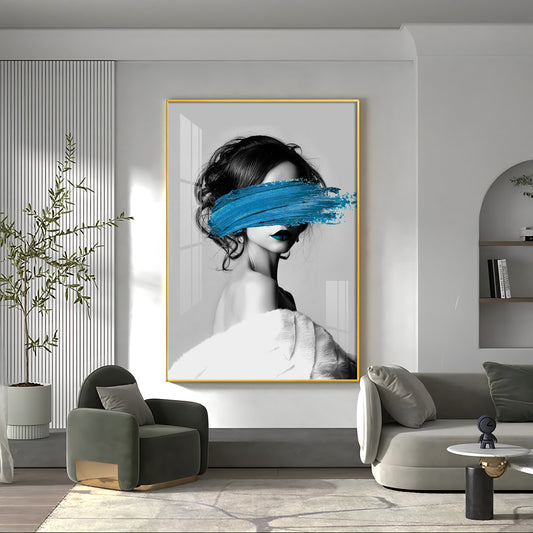 Dream Blur Modern Expression Glass Finish Vertical Wall Art