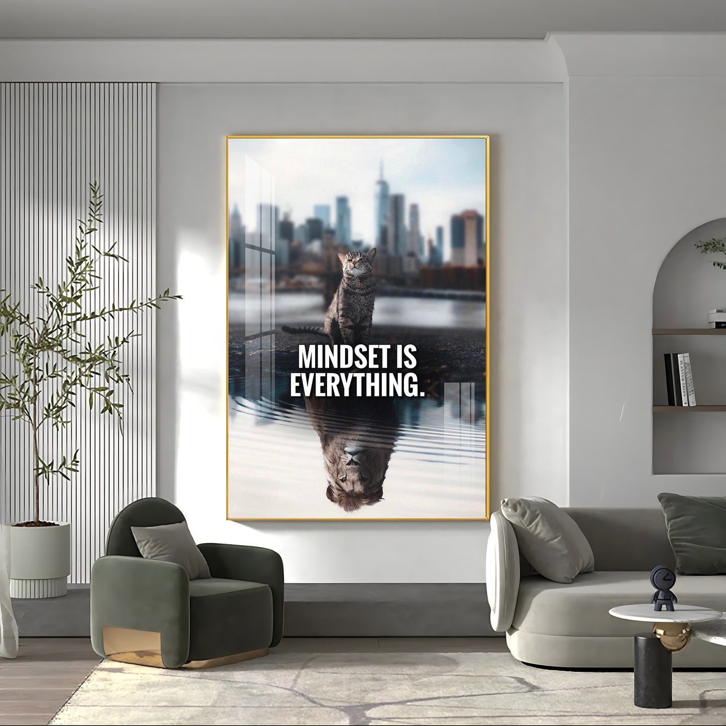 Mindset Masterpiece Glass Finish Vertical Wall Art