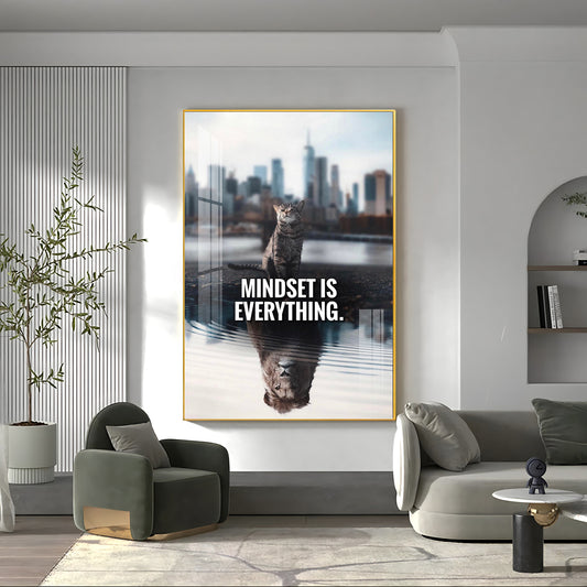 Mindset Masterpiece Glass Finish Vertical Wall Art