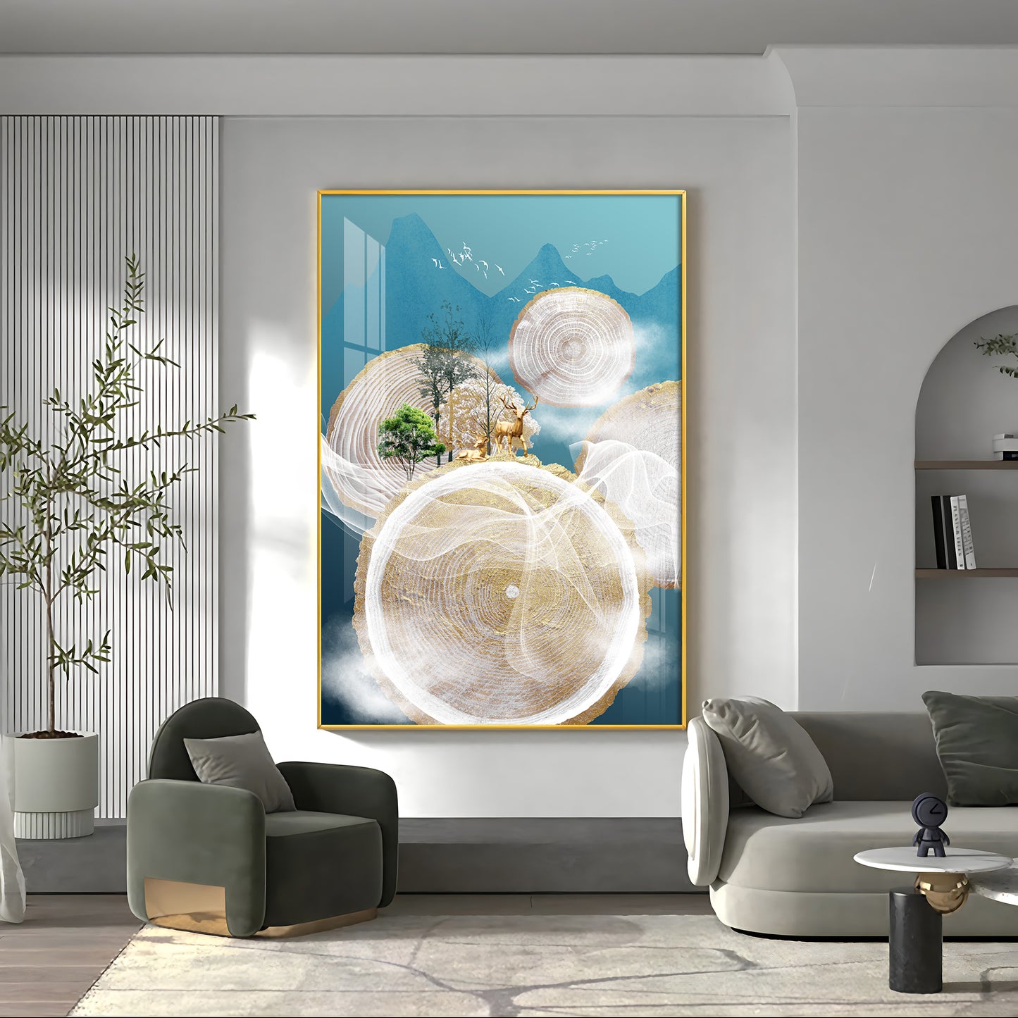 Ethereal Landscapes Glass Finish Vertical Wall Art