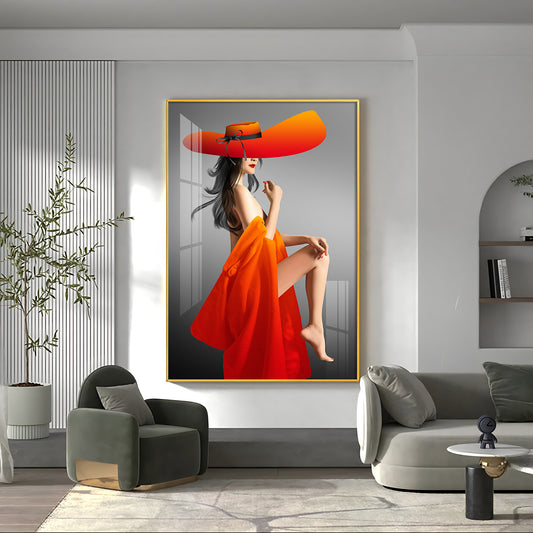 Bold Serenity Glass Finish Vertical Wall Art