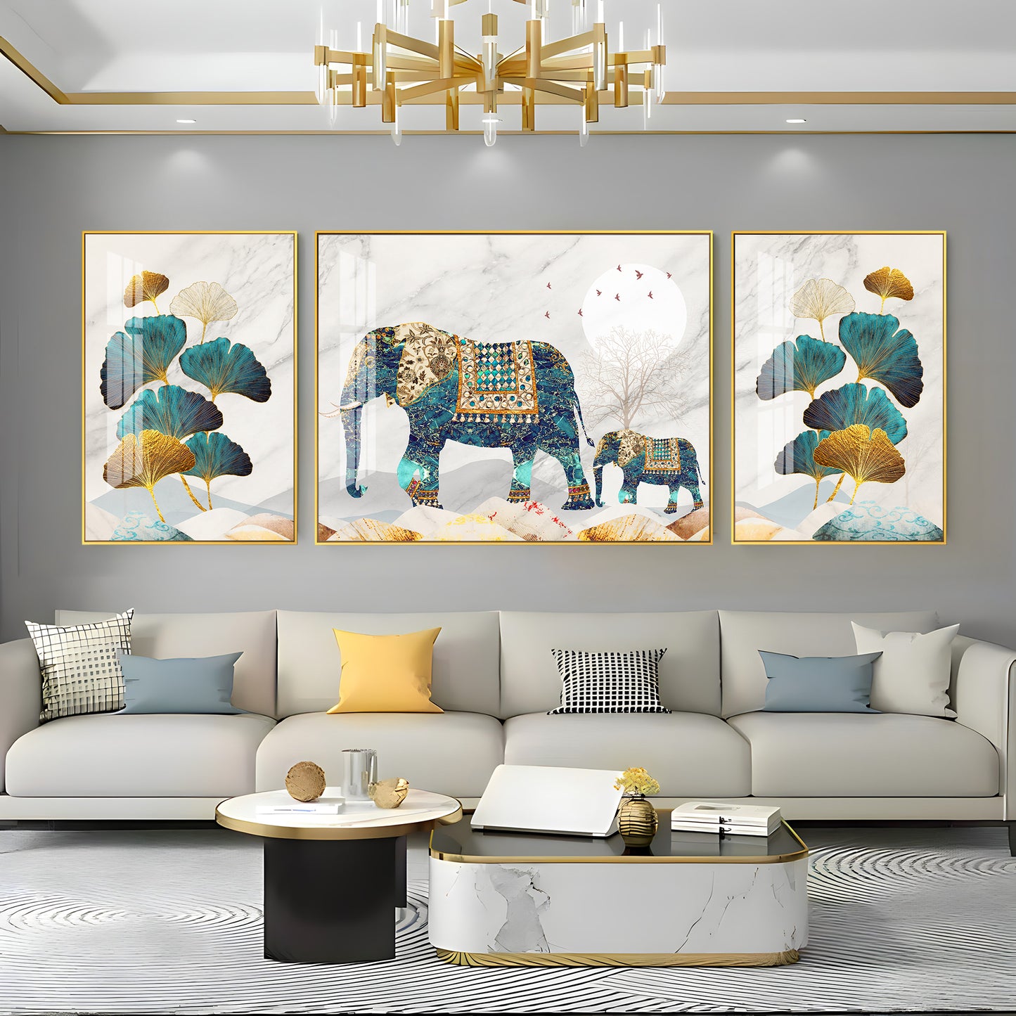 Gentle Giant Art Glass Finish Wall Art (Set Of 3)