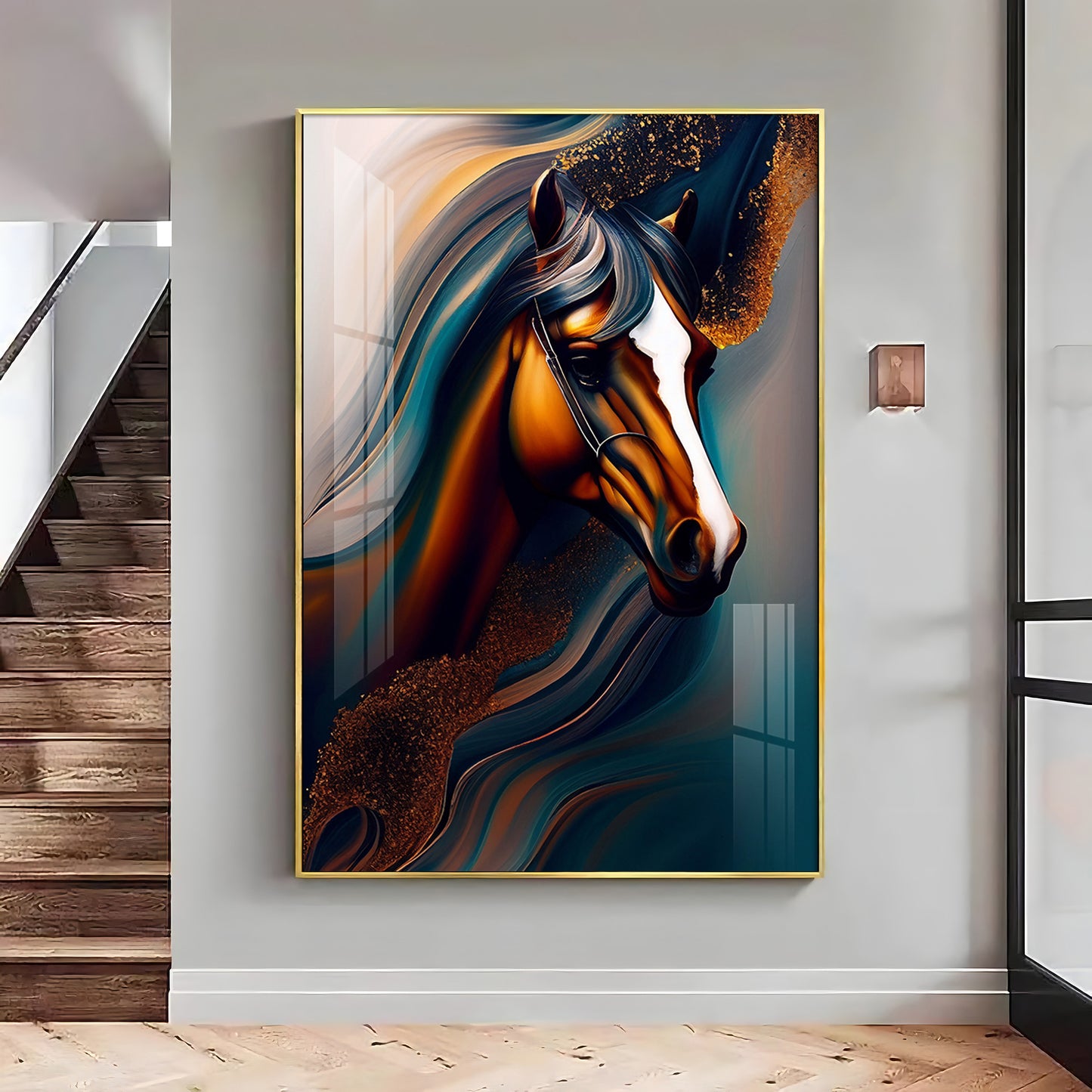 Whispers of the Wild Horse Glass Finish Wall Art