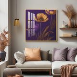 Lavender Haven Decor Glass Finish Square Wall Art