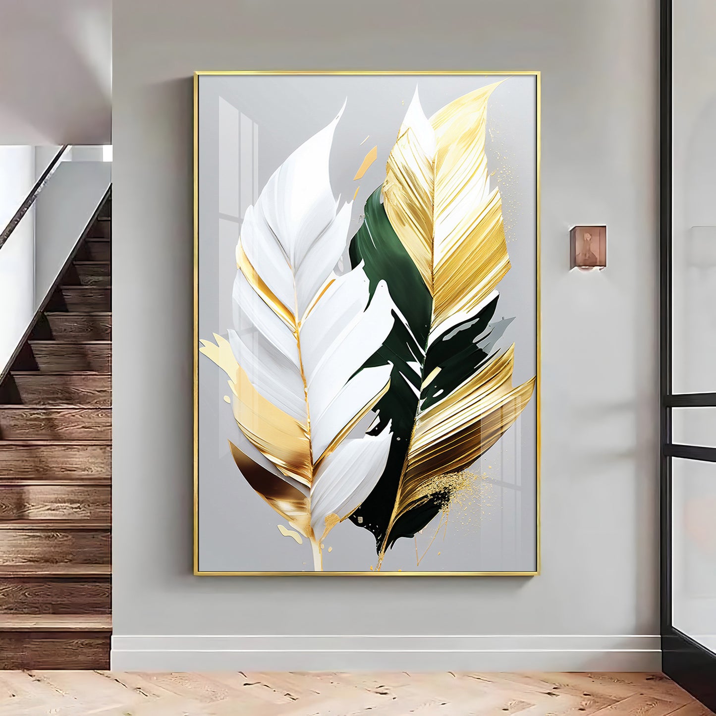 Whispers of Nature Glass Finish Vertical Wall Art