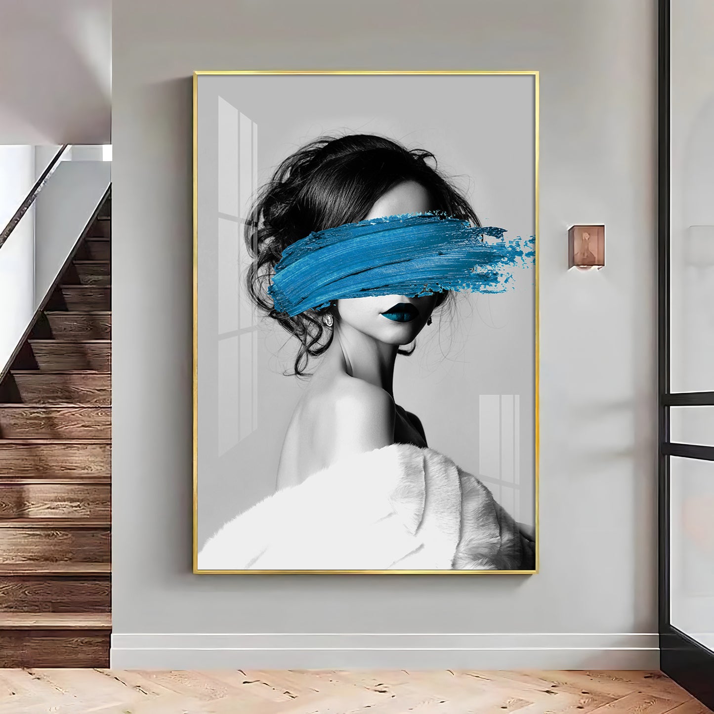 Dream Blur Modern Expression Glass Finish Vertical Wall Art