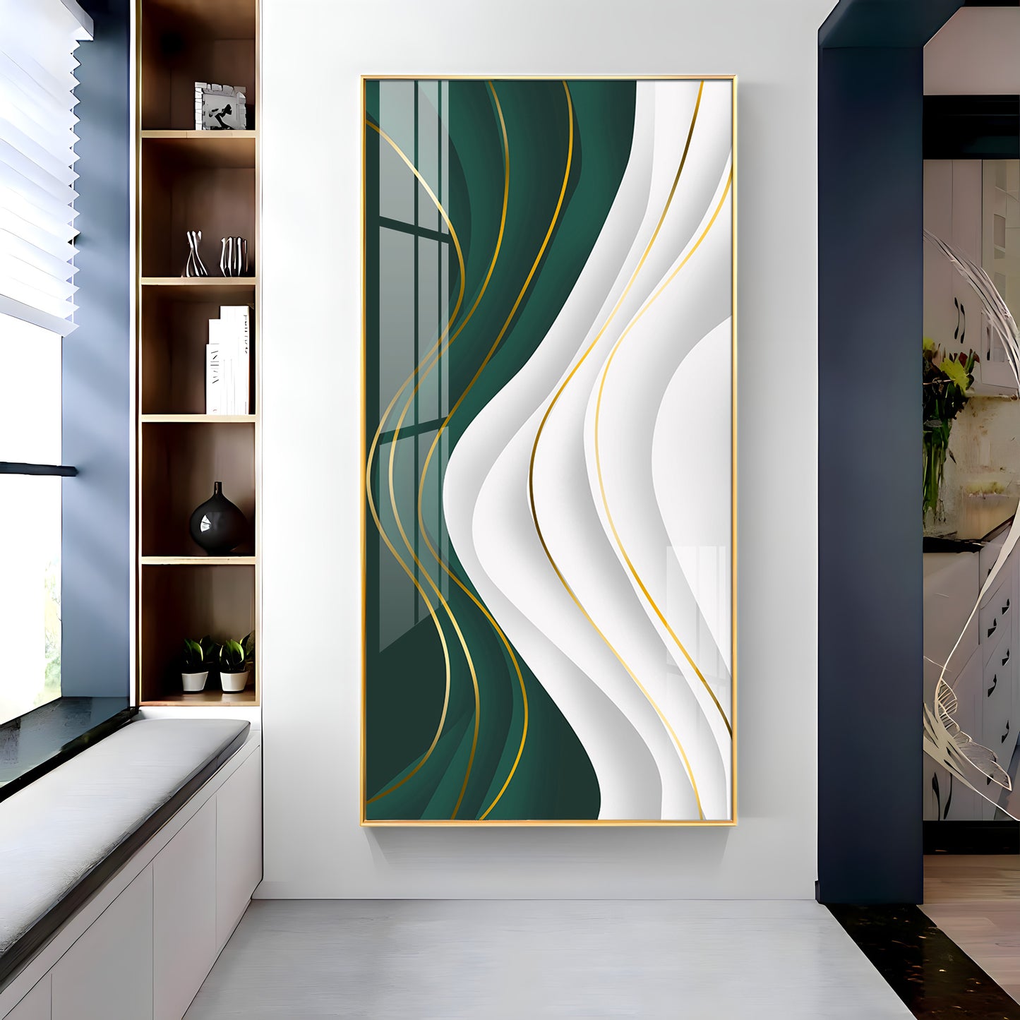 Ethereal Expressions Glass Finish Vertical Wall Art