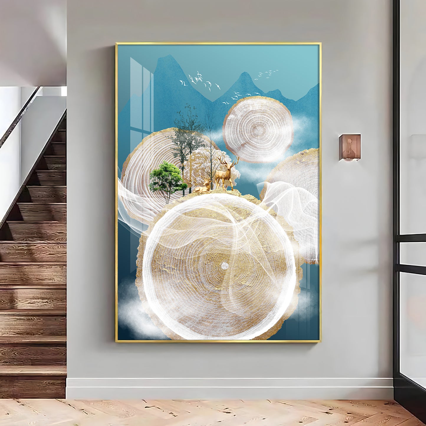 Ethereal Landscapes Glass Finish Vertical Wall Art