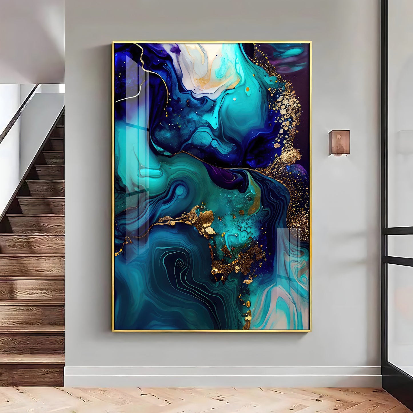Oceanic Dreams Glass Finish Vertical Wall Art