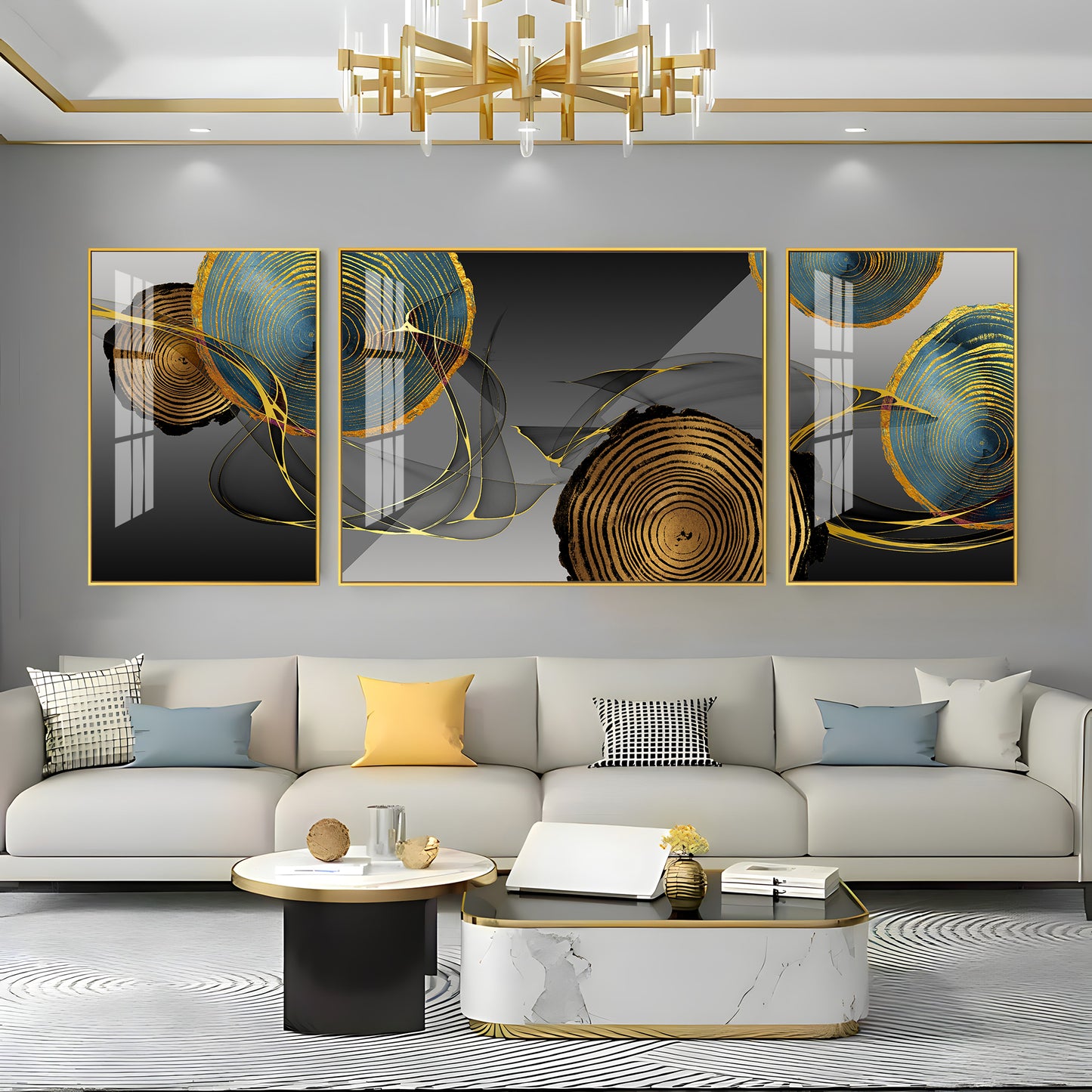 Wallscape Trio Glass Finish Wall Art (Set Of 3)