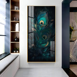 Buddha's Peaceful Retreat Glass Finish Vertical Wall Art