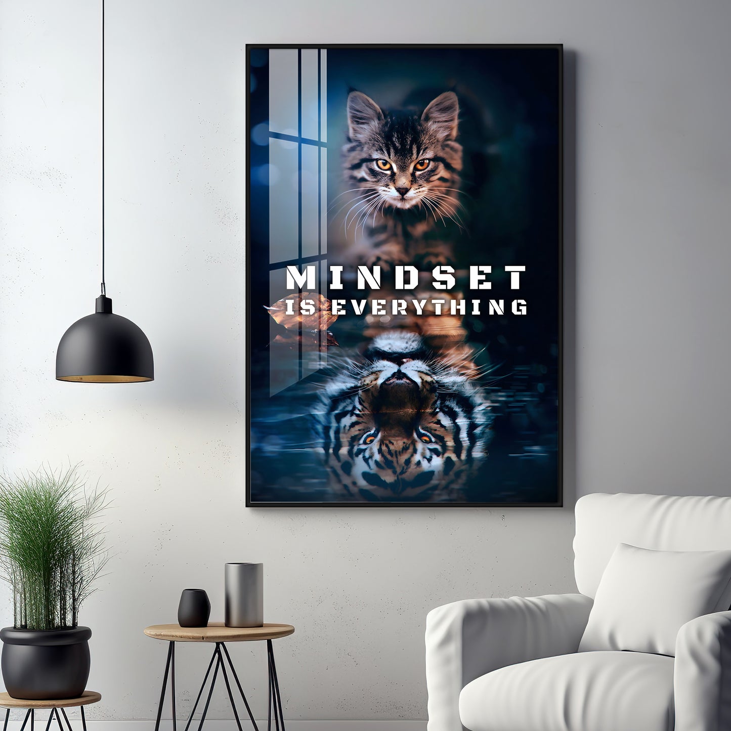 Mindset Matter Glass Finish Vertical Wall Art
