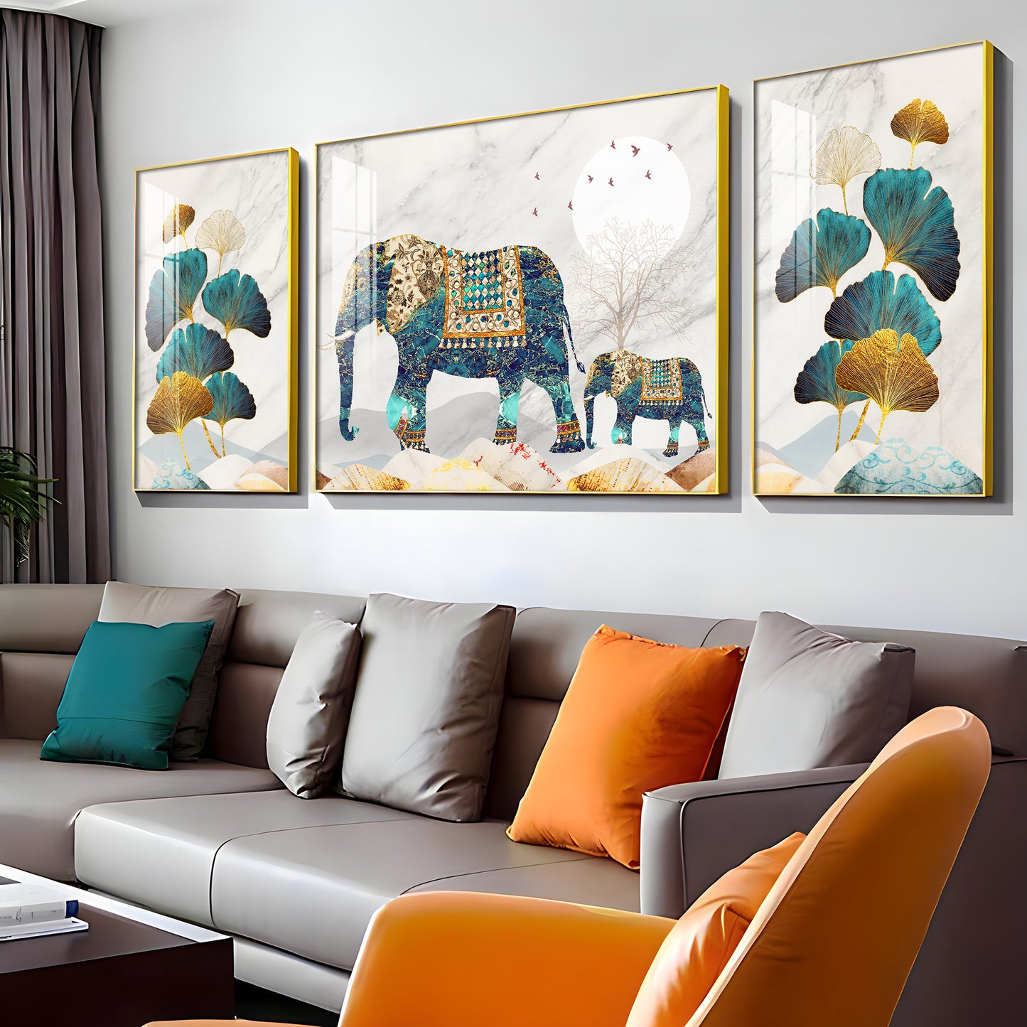 Gentle Giant Art Glass Finish Wall Art (Set Of 3)