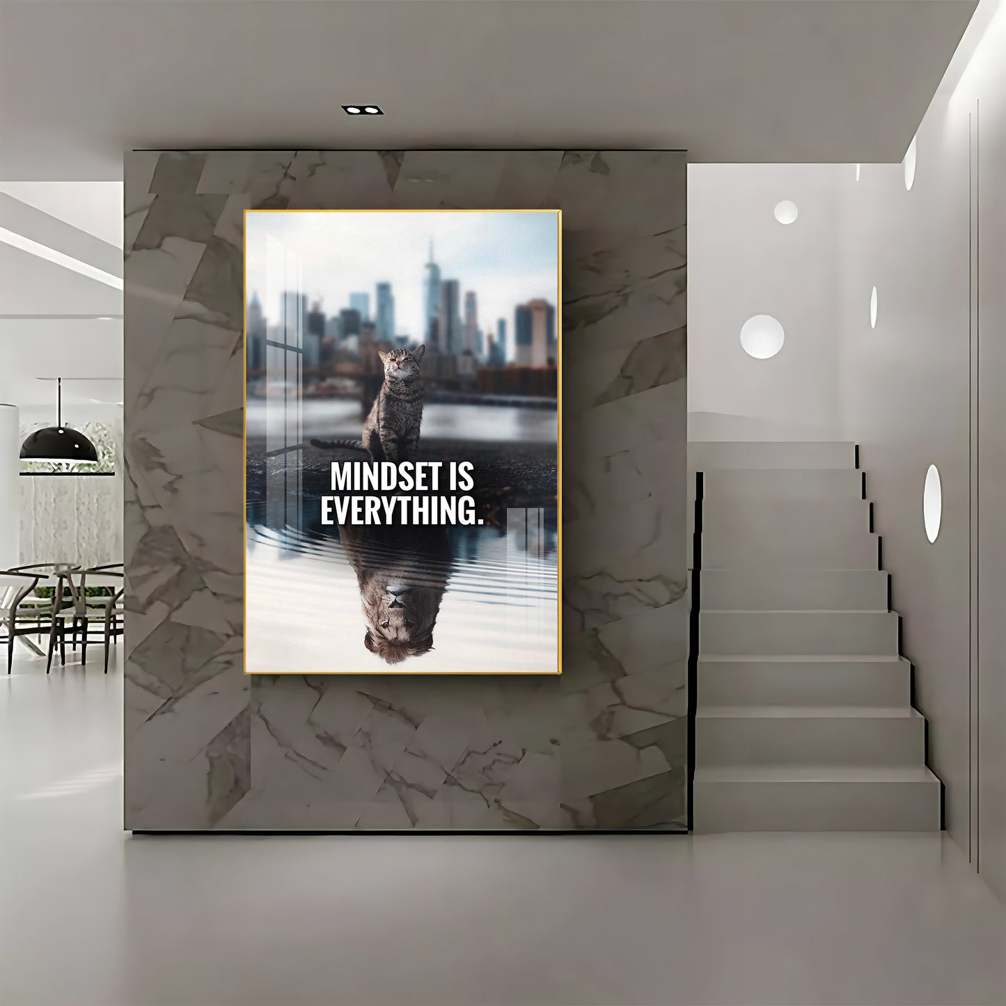 Mindset Masterpiece Glass Finish Vertical Wall Art