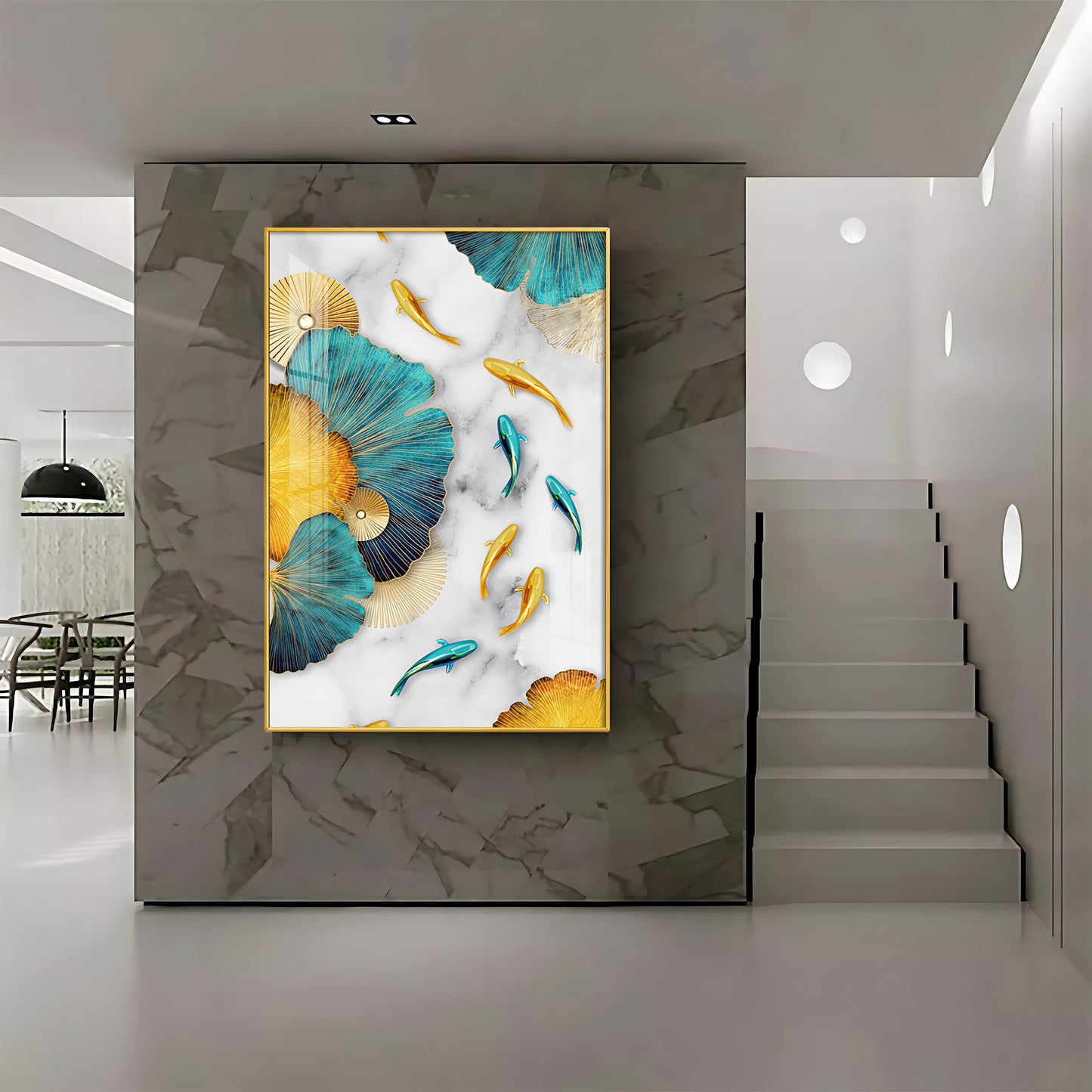 Floral Harmony Sunlit Blooms Glass Finish Vertical Wall Art
