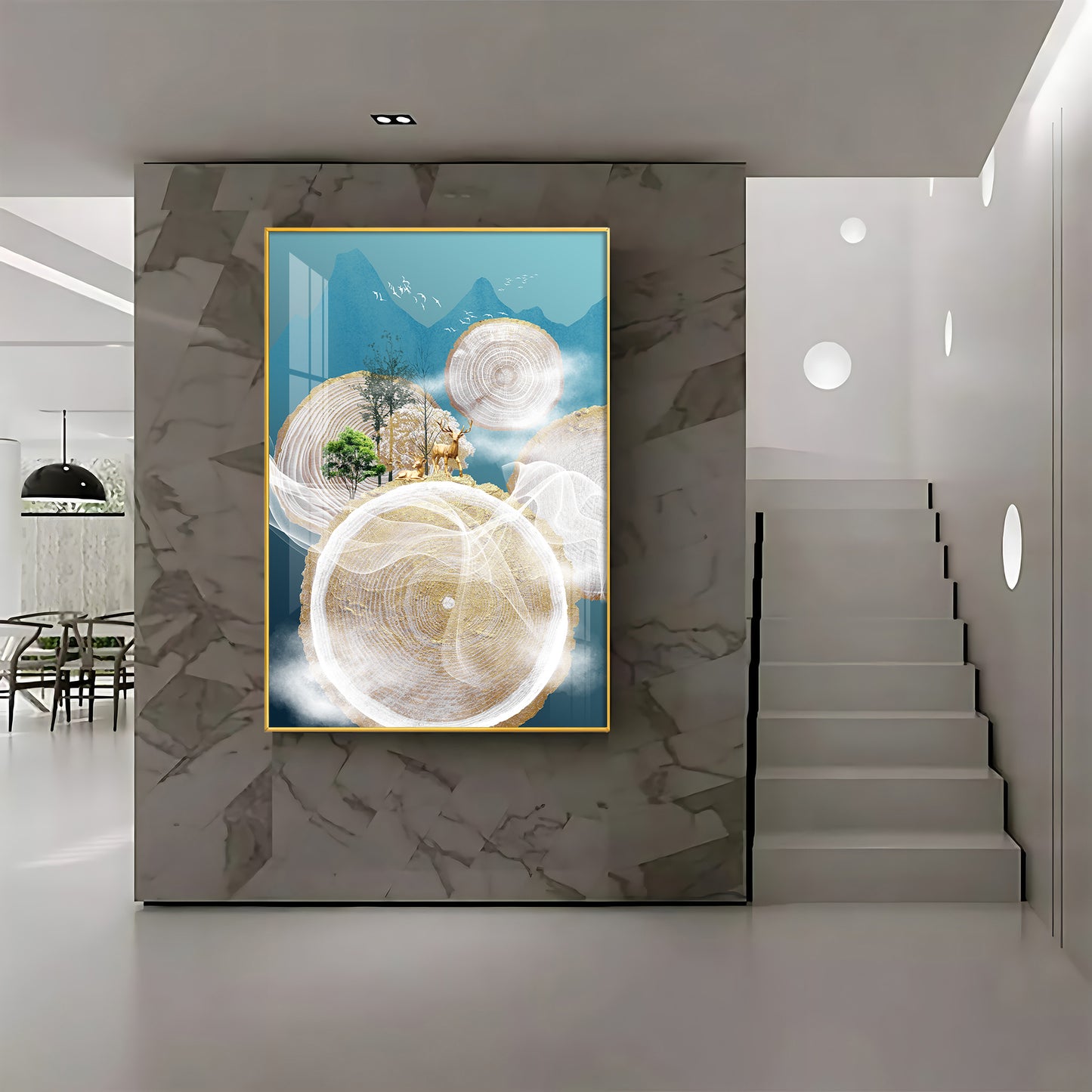 Ethereal Landscapes Glass Finish Vertical Wall Art