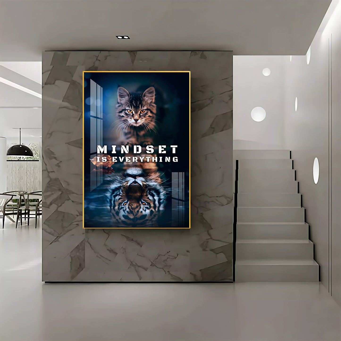 Mindset Matter Glass Finish Vertical Wall Art