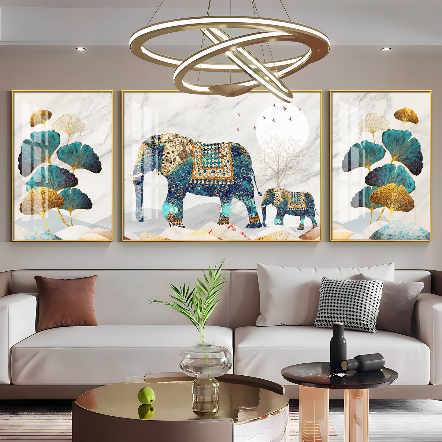 Gentle Giant Art Glass Finish Wall Art (Set Of 3)