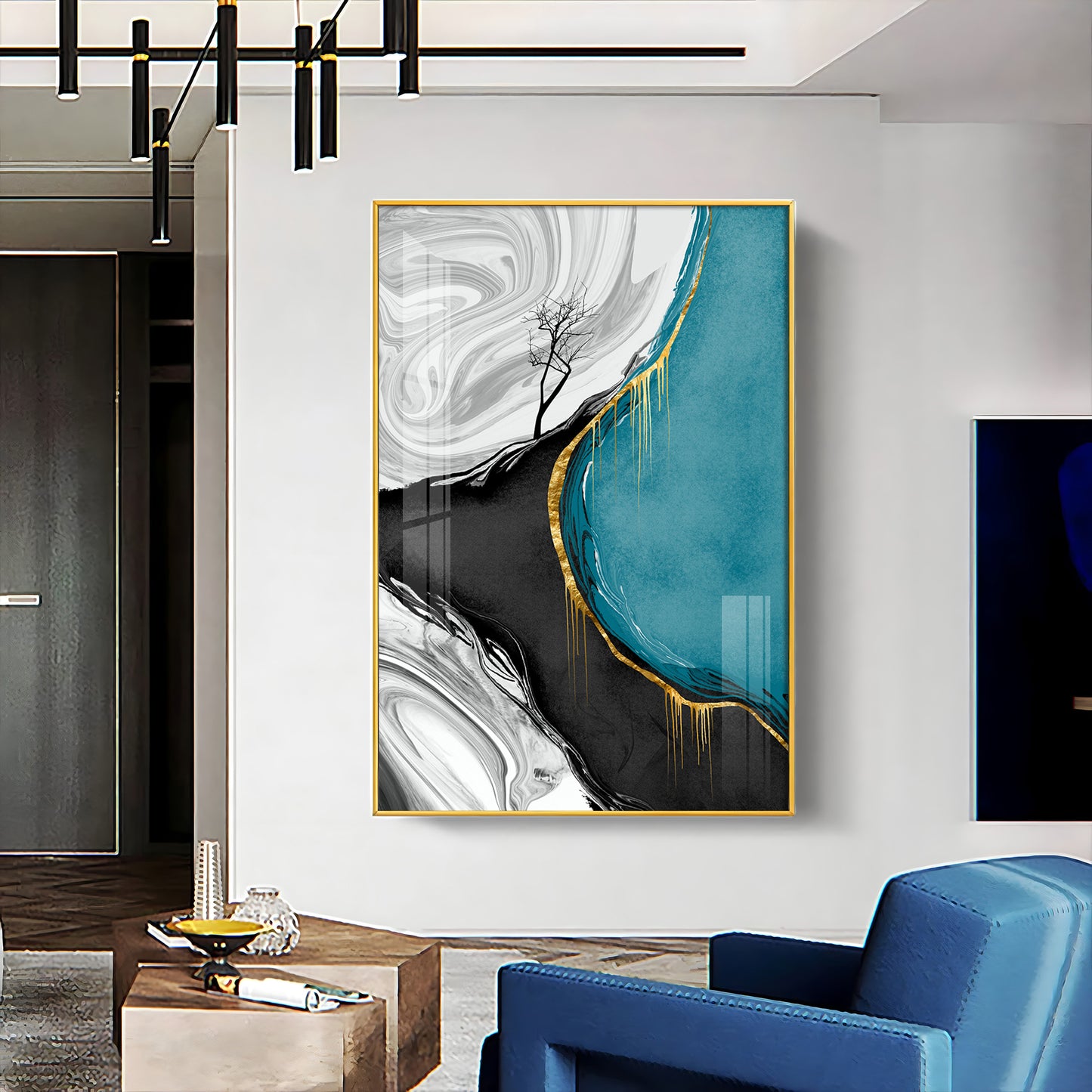 Artistry Abode Glass Finish Vertical Wall Art