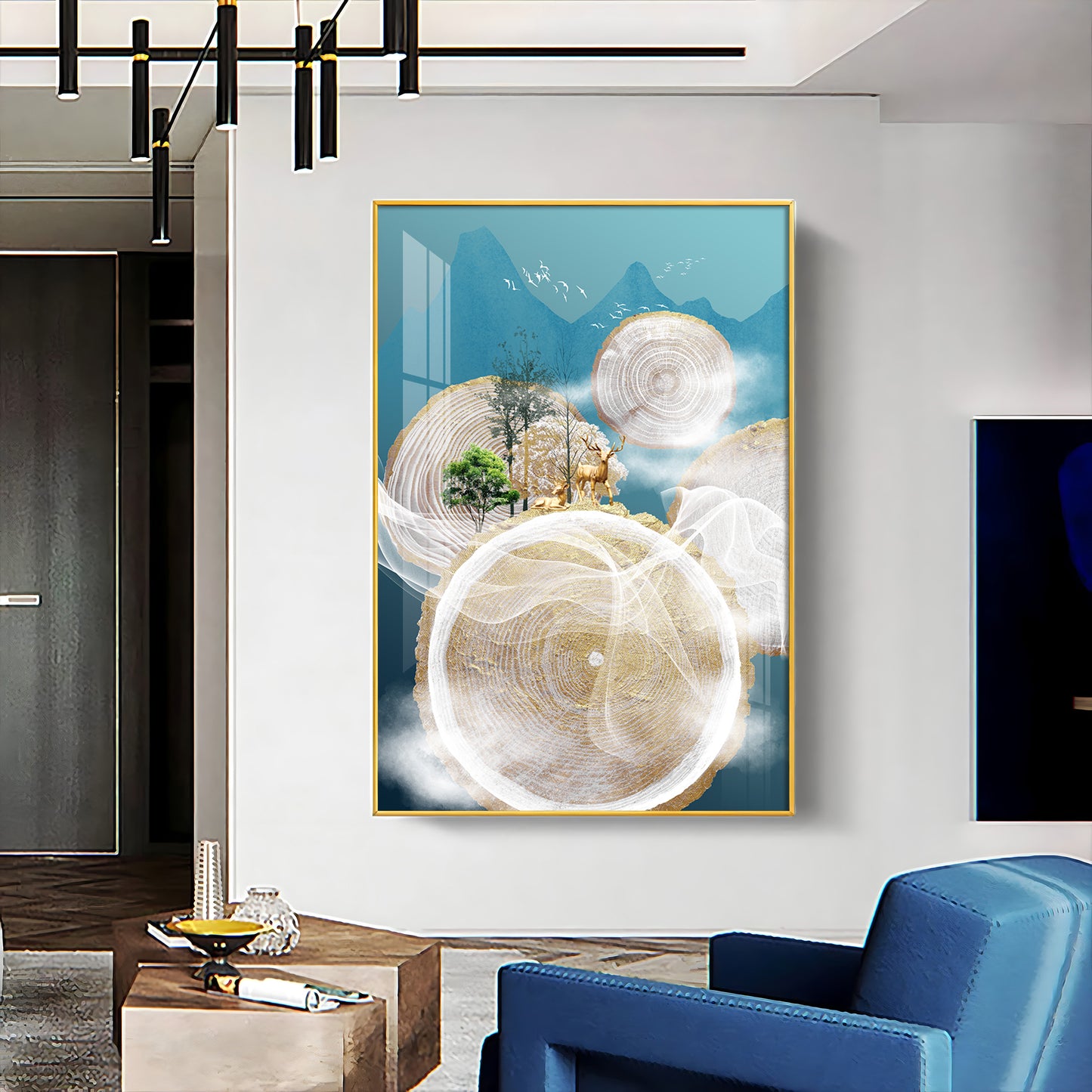 Ethereal Landscapes Glass Finish Vertical Wall Art