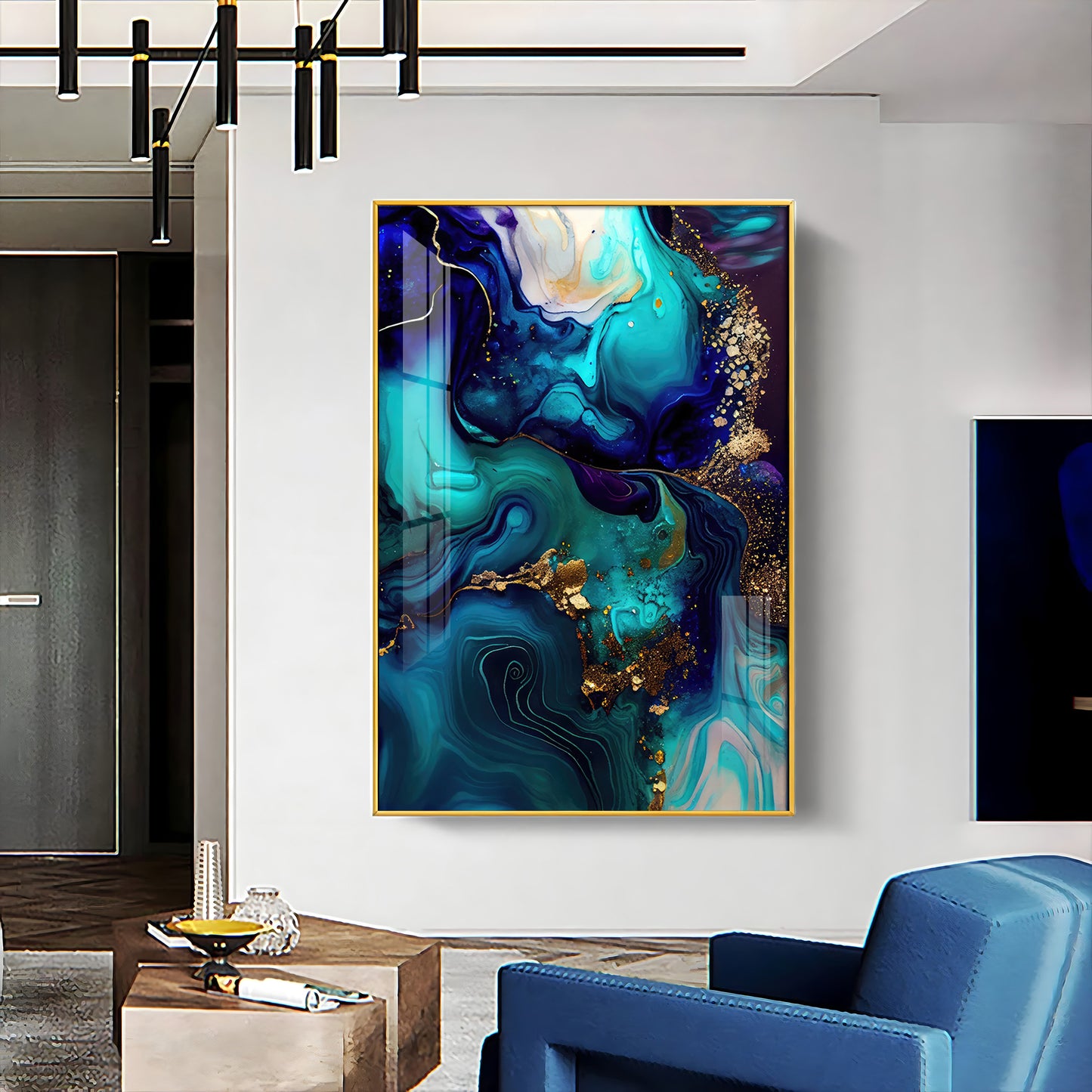Oceanic Dreams Glass Finish Vertical Wall Art