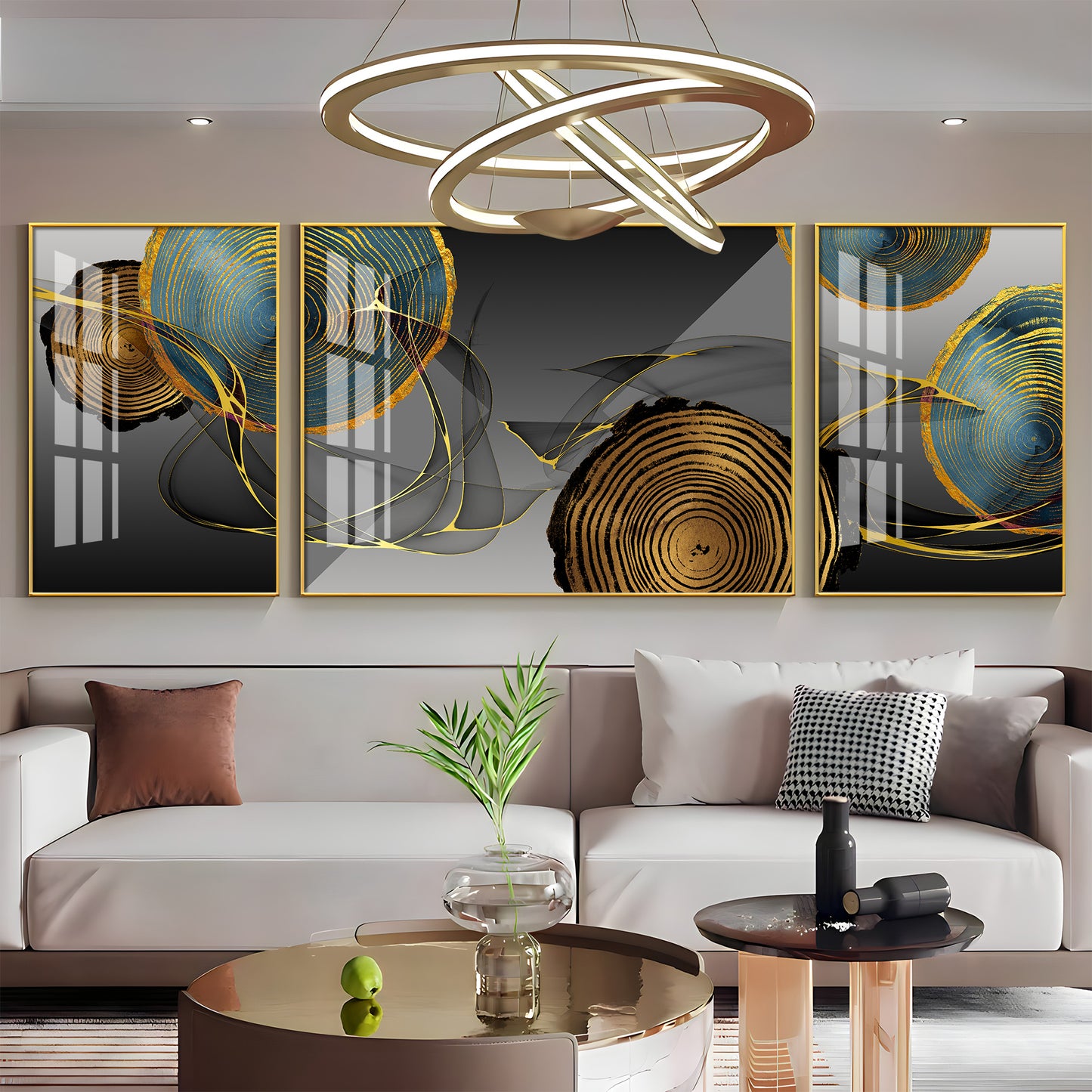 Wallscape Trio Glass Finish Wall Art (Set Of 3)