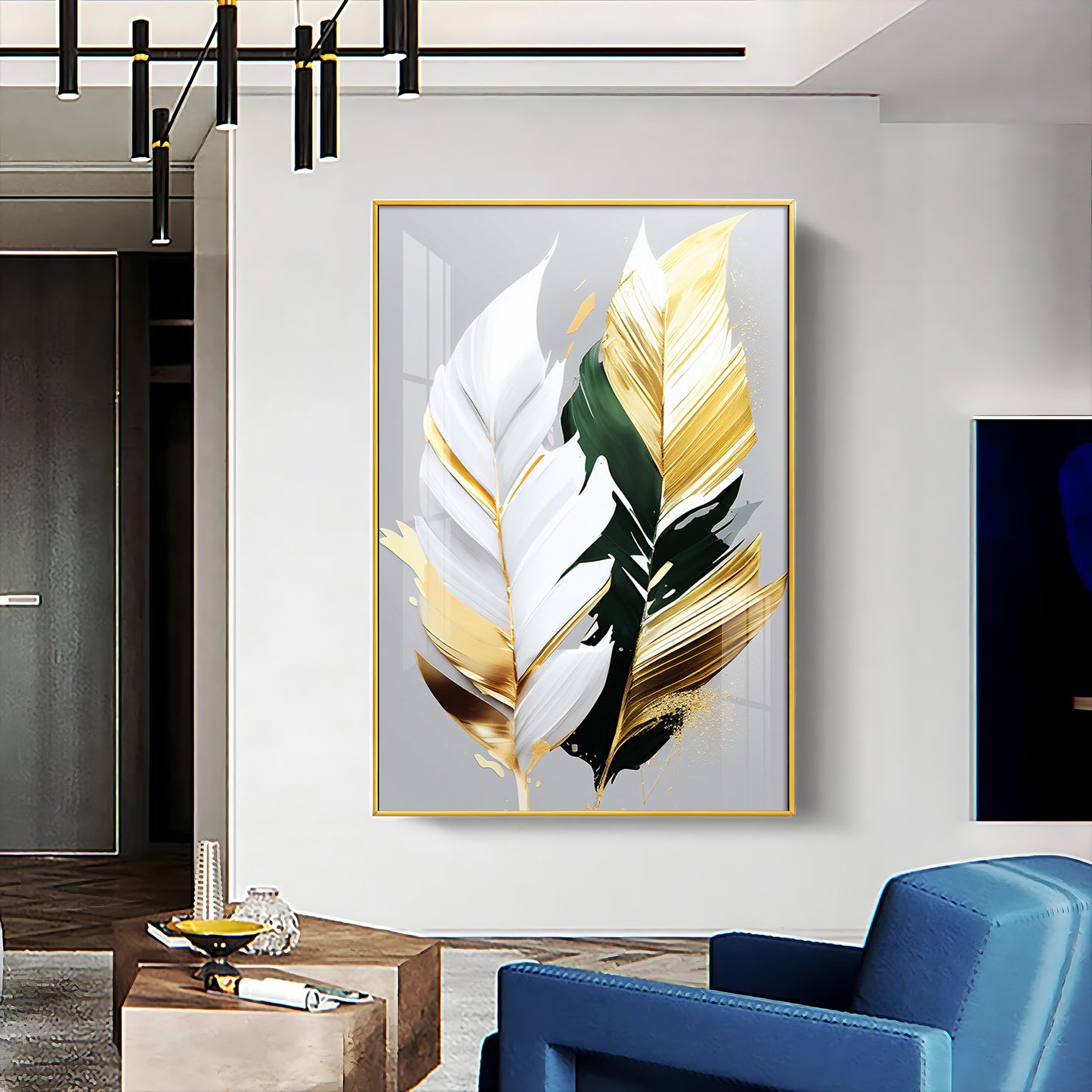 Whispers of Nature Glass Finish Vertical Wall Art