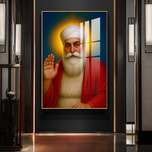 Guru's Reflection Glass Finish Vertical Wall Art