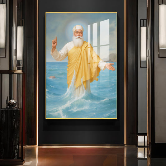 Hands of Harmony Glass Finish Vertical Wall Art