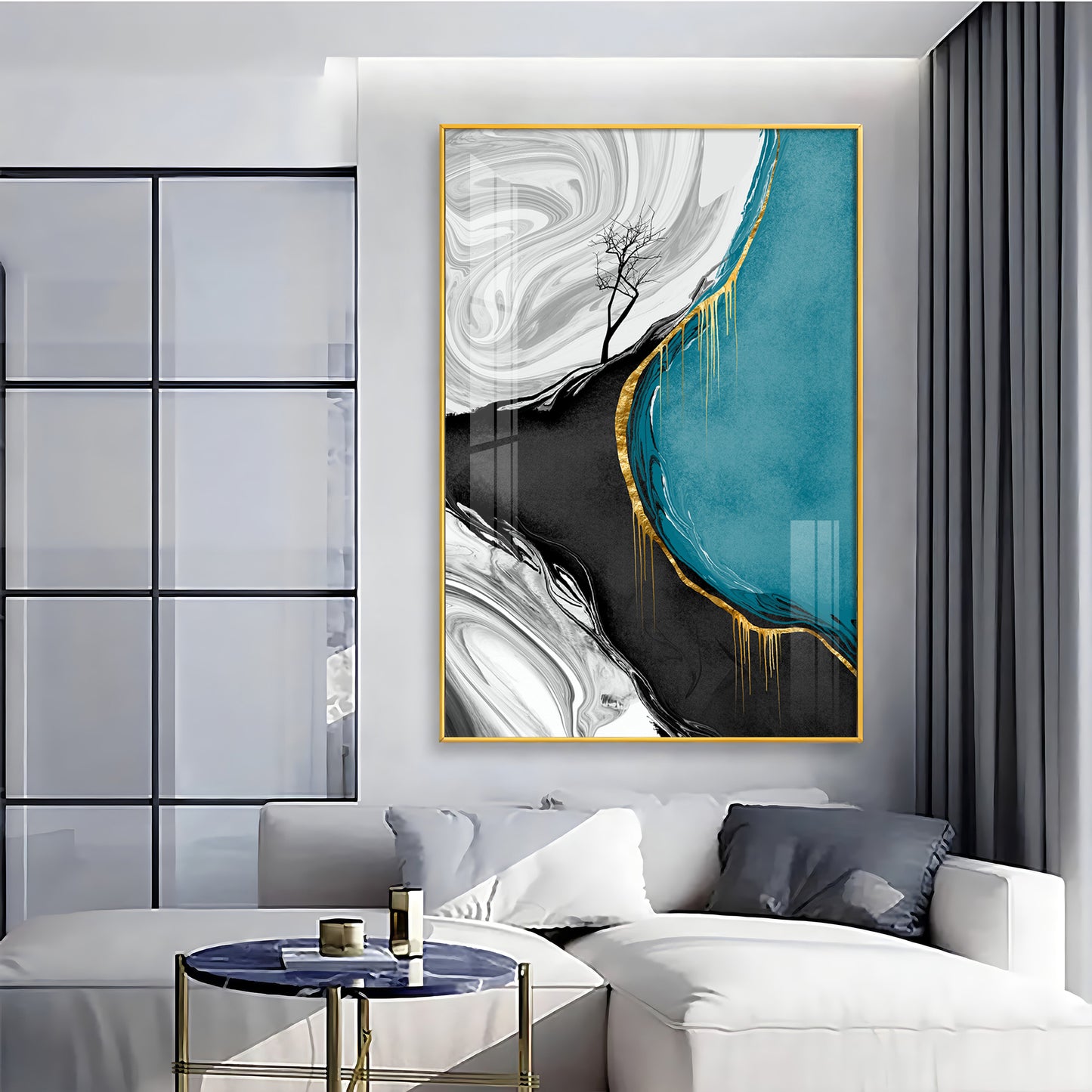 Artistry Abode Glass Finish Vertical Wall Art