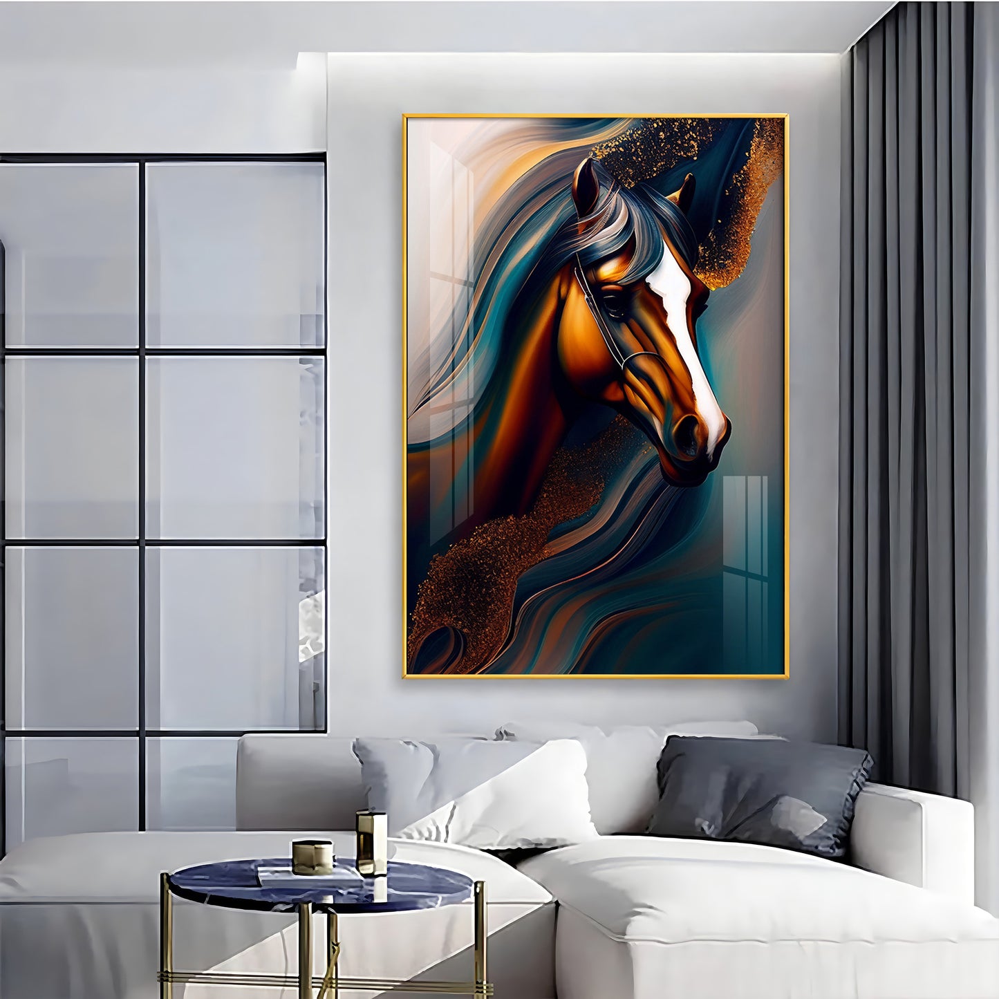 Whispers of the Wild Horse Glass Finish Wall Art