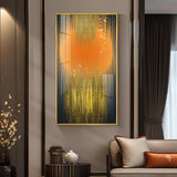 Birds Over the Canopy Glass Finish Vertical Wall Art