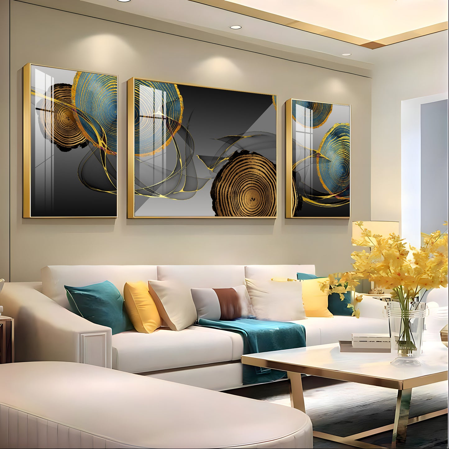 Wallscape Trio Glass Finish Wall Art (Set Of 3)