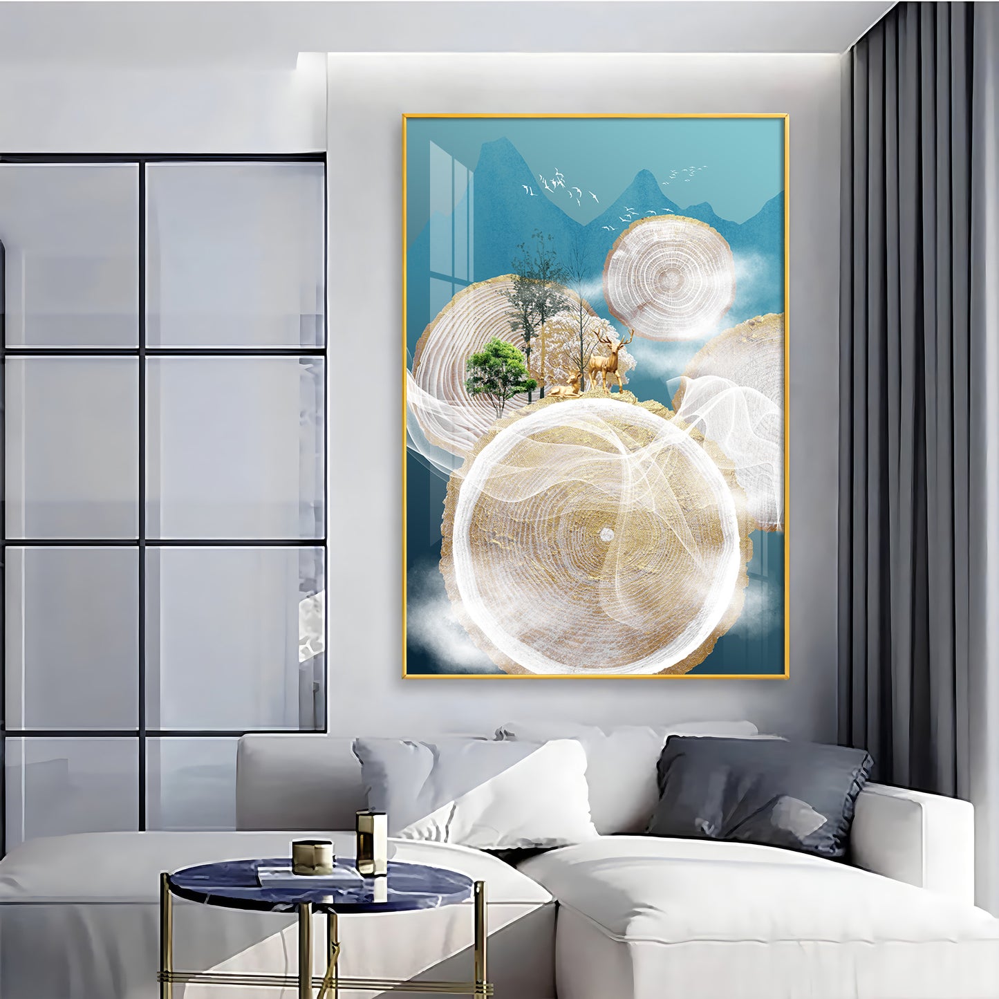Ethereal Landscapes Glass Finish Vertical Wall Art