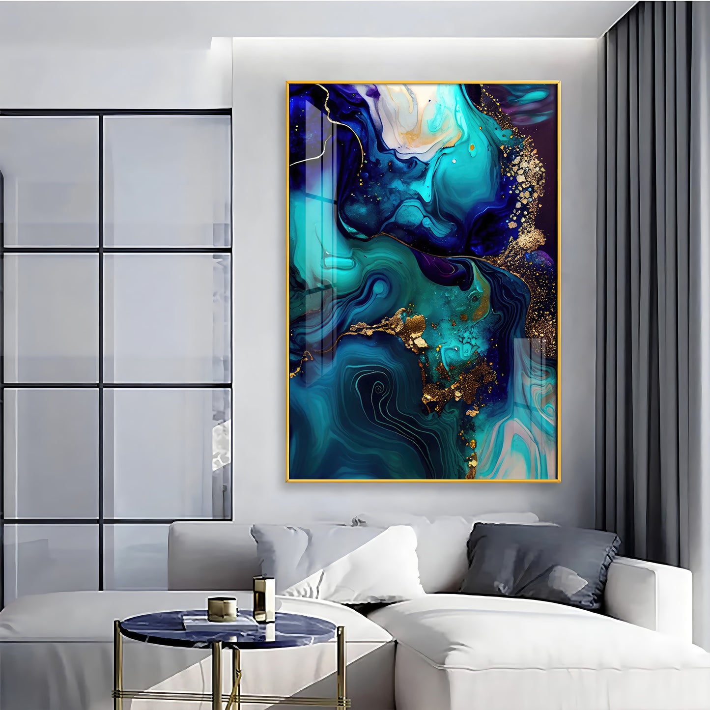 Oceanic Dreams Glass Finish Vertical Wall Art