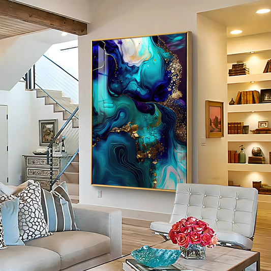 Oceanic Dreams Glass Finish Vertical Wall Art