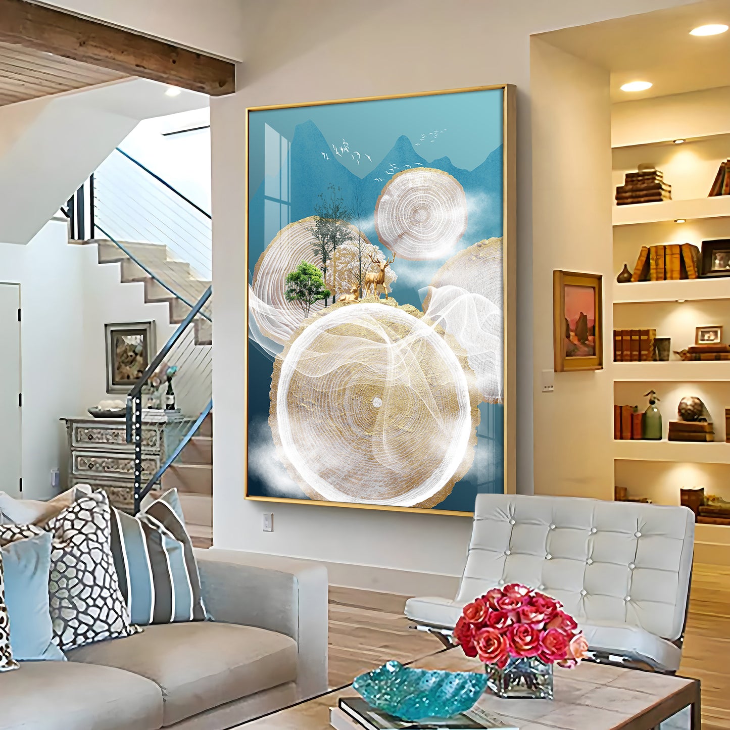 Ethereal Landscapes Glass Finish Vertical Wall Art