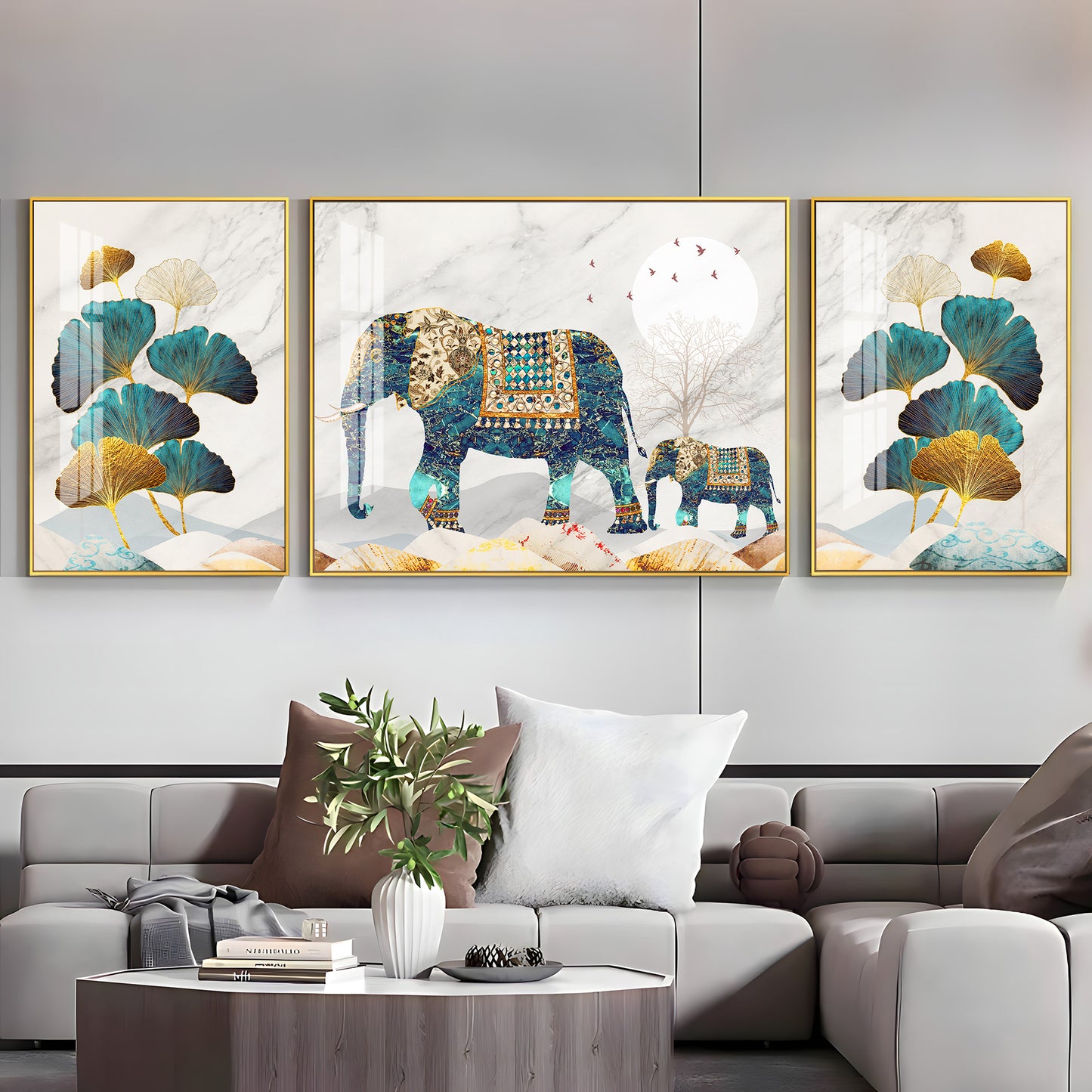 Gentle Giant Art Glass Finish Wall Art (Set Of 3)