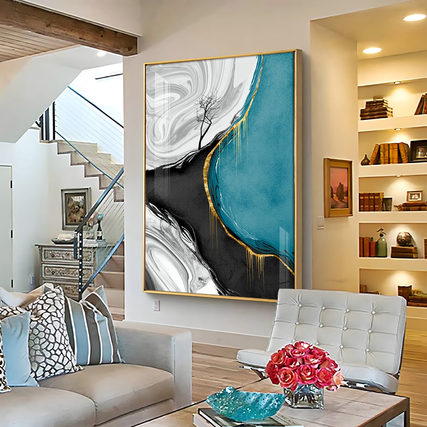 Artistry Abode Glass Finish Vertical Wall Art