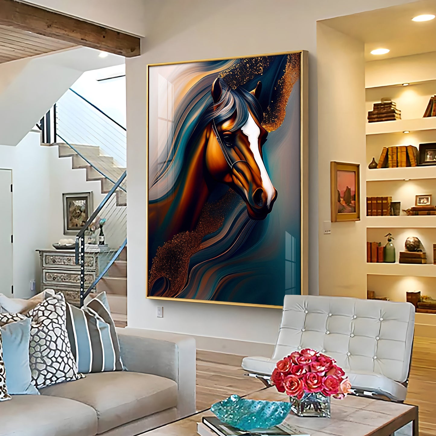 Whispers of the Wild Horse Glass Finish Wall Art