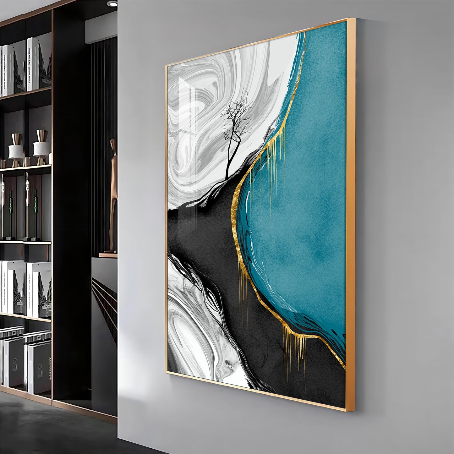 Artistry Abode Glass Finish Vertical Wall Art