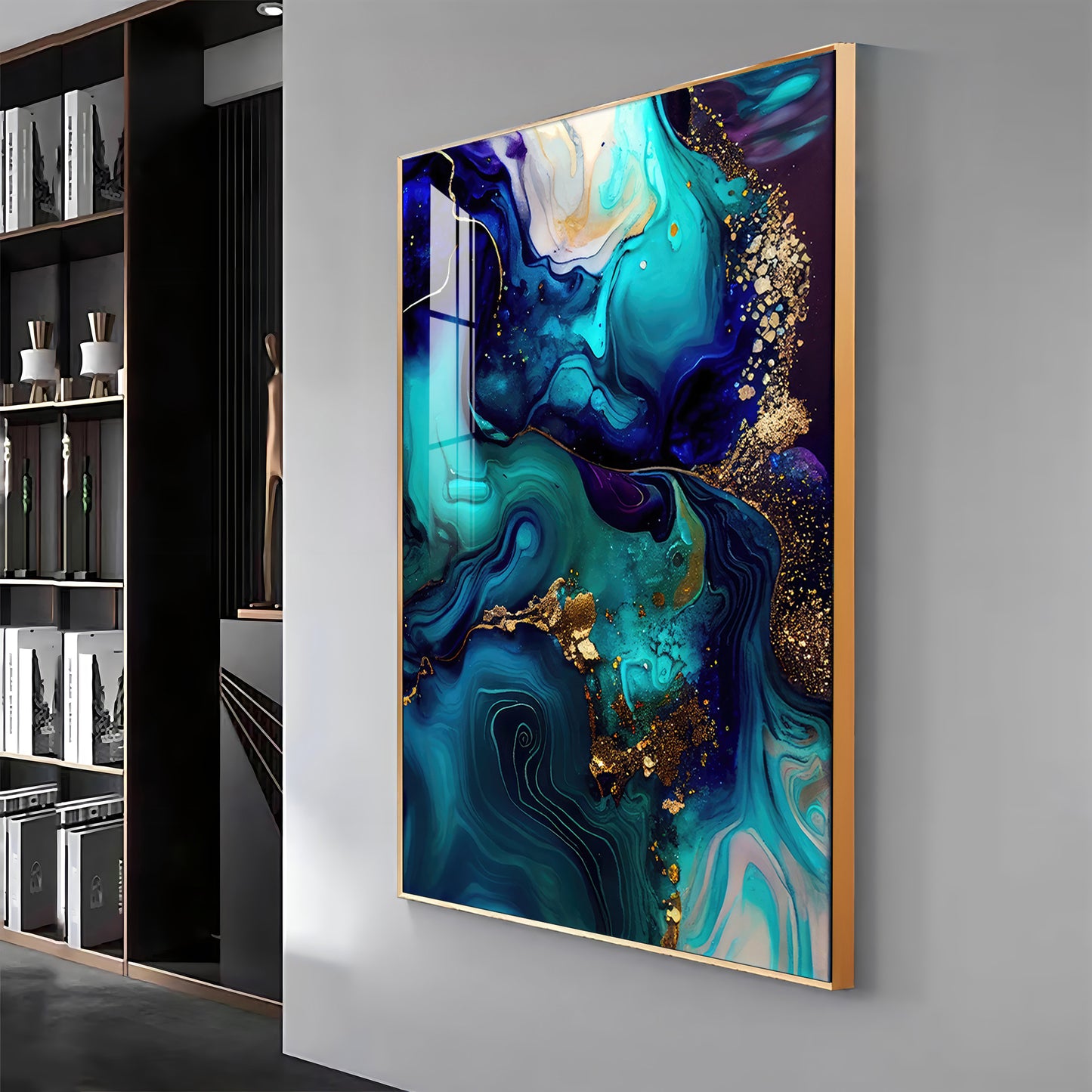 Oceanic Dreams Glass Finish Vertical Wall Art