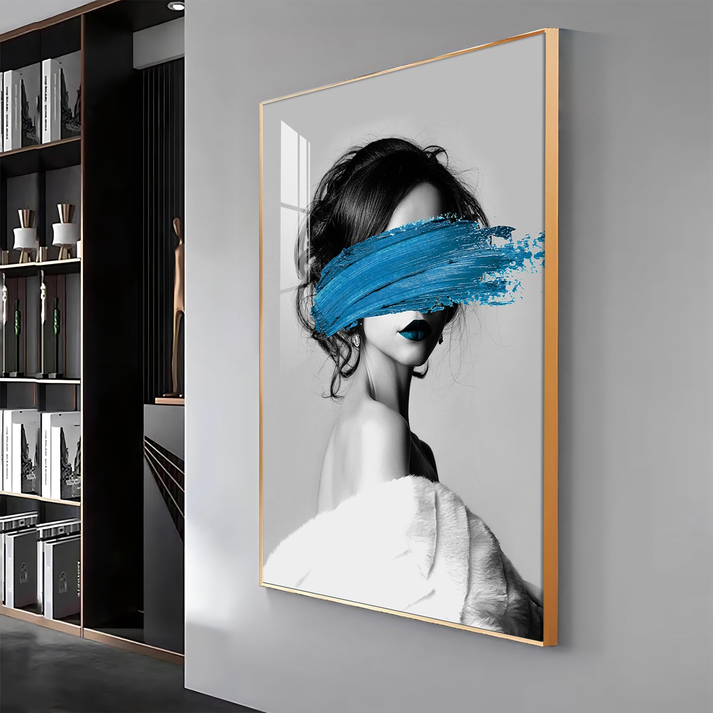 Dream Blur Modern Expression Glass Finish Vertical Wall Art