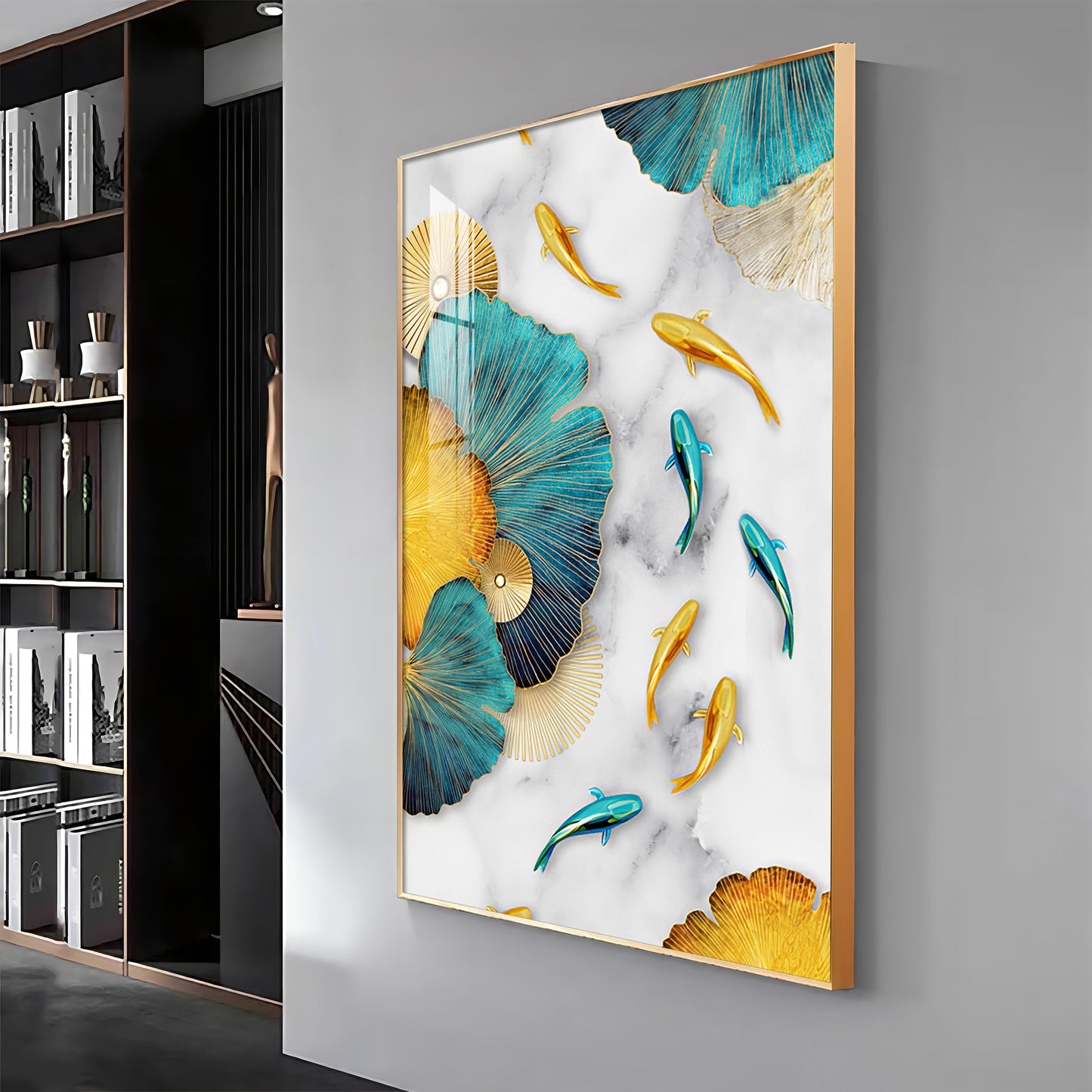 Floral Harmony Sunlit Blooms Glass Finish Vertical Wall Art